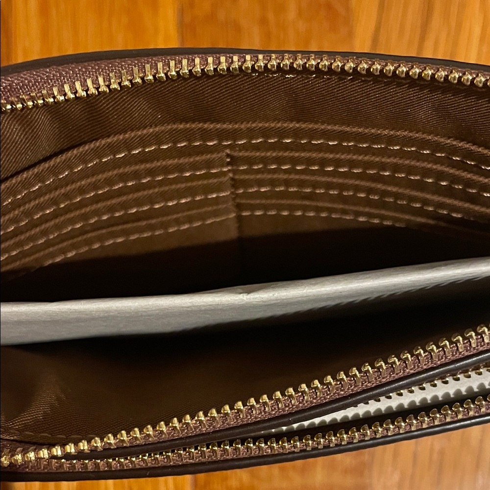 Coach Brown Signature Wristlet - Picture 3 of 4